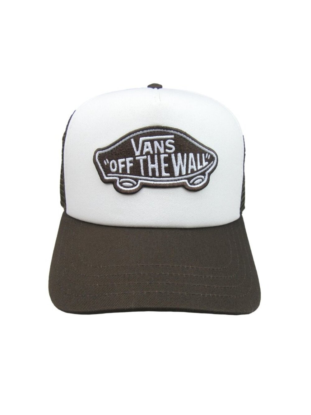 Vans Off The Wall Classic Patch Trucker Hat Snapback Brown OS NEW